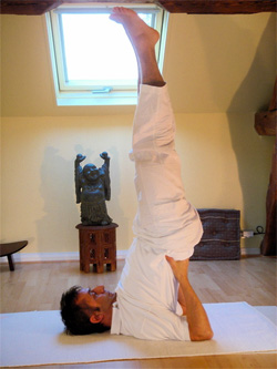 Yoga practitioner - sarvangasana - Joseph RENGER